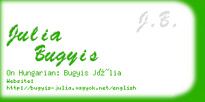 julia bugyis business card